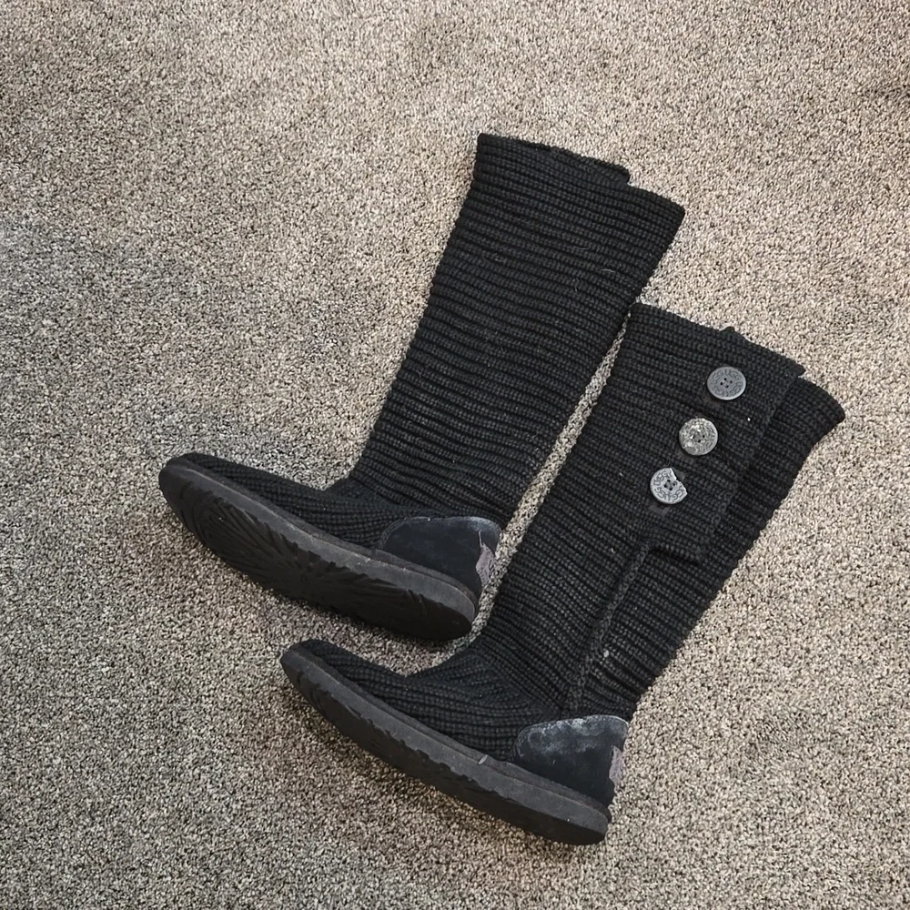 Ugg Australia Women 5819 Knit Sweater Cardigan Tall Boots shoes sz 8